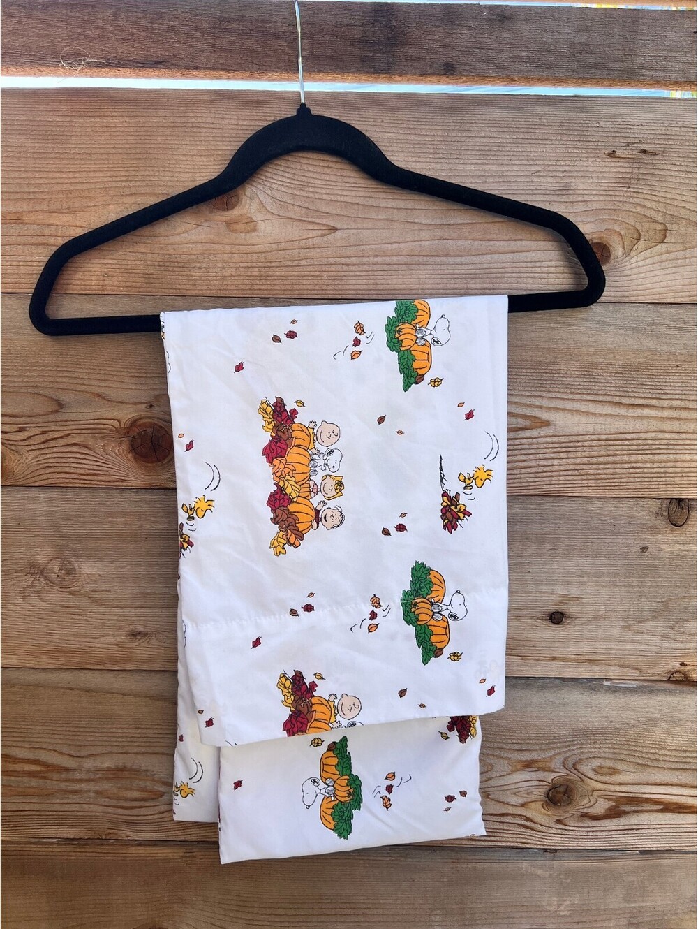 Vintage Peanuts Fall Standard Pillow Case with The Great Pumpkin